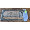 Image 1 : 1954 Canada $50 Banknote, Queen Elizabeth II, Poker Hand Note