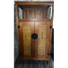 Image 2 : Wooden Armoire With Louvered Doors and Drawer