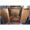 Image 4 : Wooden Armoire With Louvered Doors and Drawer