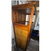 Image 5 : Wooden Armoire With Louvered Doors and Drawer