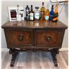 Image 1 : Wooden Sideboard Cabinet w/ Dual Doors & Ornate Detailing