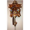 Image 3 : Hand-Carved Wood Cuckoo Clock With Floral Accents