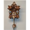 Image 4 : Hand-Carved Wood Cuckoo Clock With Floral Accents