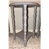 Image 2 : Grey Wooden Round Side Tables with Bobbin Legs