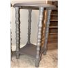 Image 3 : Grey Wooden Round Side Tables with Bobbin Legs