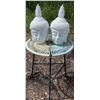 Image 5 : Outdoor Bistro Set w/ 2 Acapulco-Style Chairs, Table & Ceramic Buddha Heads