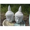 Image 6 : Outdoor Bistro Set w/ 2 Acapulco-Style Chairs, Table & Ceramic Buddha Heads