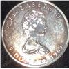 Image 2 : 1989 Canadian $5 Fine Silver 1 Ounce Maple Leaf Coin