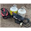 Image 1 : Mr. Heater Propane Forced Air Heater With Jobmate Wet/Dry Vac and Two Propane Tanks