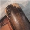 Image 8 : Curved Wood and Leather X-Frame Bench