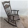 Image 2 : Wooden Rocking Chair with Painted Fruit Motif & Spindle Back