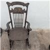 Image 4 : Wooden Rocking Chair with Painted Fruit Motif & Spindle Back