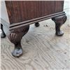 Image 3 : Wooden Side Cabinet w/ Drawer, Cabinet & Brass Pulls