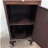Image 5 : Wooden Side Cabinet w/ Drawer, Cabinet & Brass Pulls