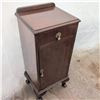 Image 6 : Wooden Side Cabinet w/ Drawer, Cabinet & Brass Pulls