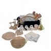 Image 1 : Picnic Pack- Embroidered Linens Basket Pyrex Casserole Dishes & more