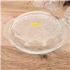 Image 3 : Picnic Pack- Embroidered Linens Basket Pyrex Casserole Dishes & more