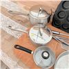 Image 2 : Stainless Steel Cookware and Cooking Utensil Lot with Muffin Pan