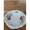 Image 5 : Porcelain Floral Pitcher and Wash Basin Set with Gold Trim 13” tall