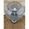 Image 3 : Crystal and Metal Table Lamp with Cherub and Marble Base 21 inches tall