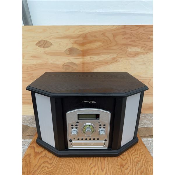 Memorex Stereo System with Turntable, Cassette, CD Recorder, and AM/FM Radio, 12 x 19 Inches Tall
