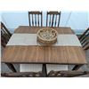 Image 3 : Wooden Dining Table with Six Chairs, 38 x 52 x 29 Inches
