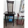 Image 2 : Wood Side Table and Shoji Style Table Lamp Set