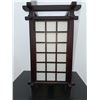 Image 3 : Wood Side Table and Shoji Style Table Lamp Set