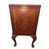 Image 1 : Wood Cabinet with Carved Door Panel and Cabriole Legs, 17 x 15 x 31 Inches