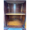 Image 4 : Wood Cabinet with Carved Door Panel and Cabriole Legs, 17 x 15 x 31 Inches