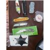 Image 3 : Outdoor Adventure Gear Lot with Drone, Knives, and Collectibles