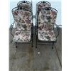 Image 2 : 4 Metal Outdoor Armchairs with Floral Cushions