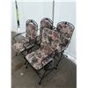 Image 3 : 4 Metal Outdoor Armchairs with Floral Cushions
