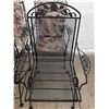 Image 4 : 4 Metal Outdoor Armchairs with Floral Cushions