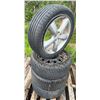 Image 3 : Five Used Car Tires with Rims