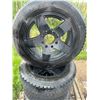 Image 3 : 4 Toyo Open Country A/T Tires with Black 5-Spoke Vehicle Rims