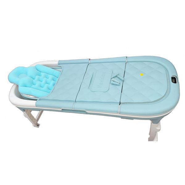 Foldable Portable Bathtub with Cushion and Adjustable Legs