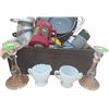 Image 1 : Kitchenware with Glass Candle Holders and Milk Glass Creamer Set