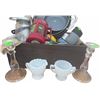 Image 4 : Kitchenware with Glass Candle Holders and Milk Glass Creamer Set