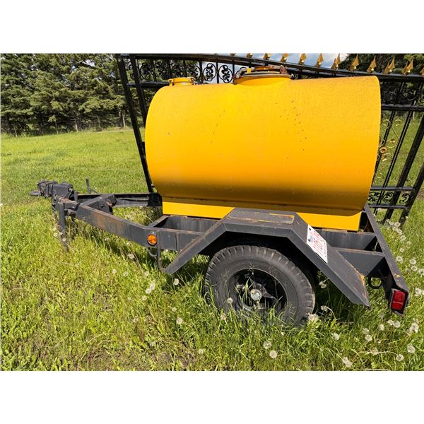 Yellow Steel Tank Trailer with Single Axle