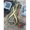Image 4 : Tools and Hardware Lot Including Straps, Booster Cables, Mallet, and Fasteners
