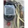 Image 5 : Tools and Hardware Lot Including Straps, Booster Cables, Mallet, and Fasteners