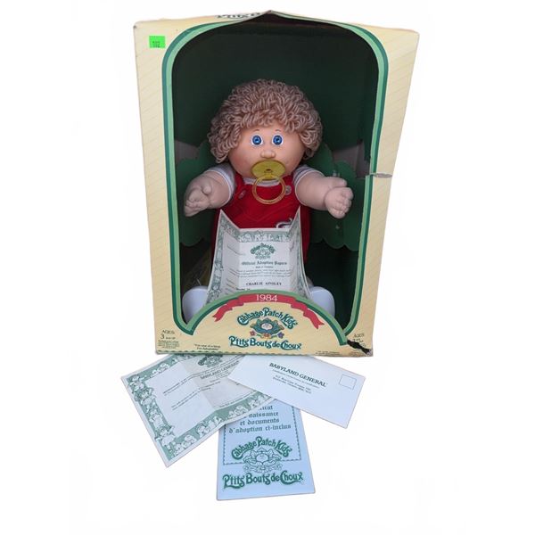 Cabbage Patch Kids Doll with Box and Certificates by Coleco