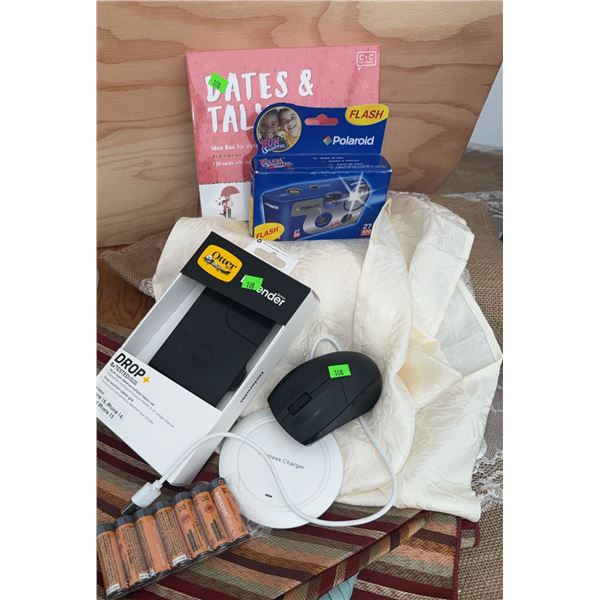 Household Items Including Dalmatian Figures and Textiles