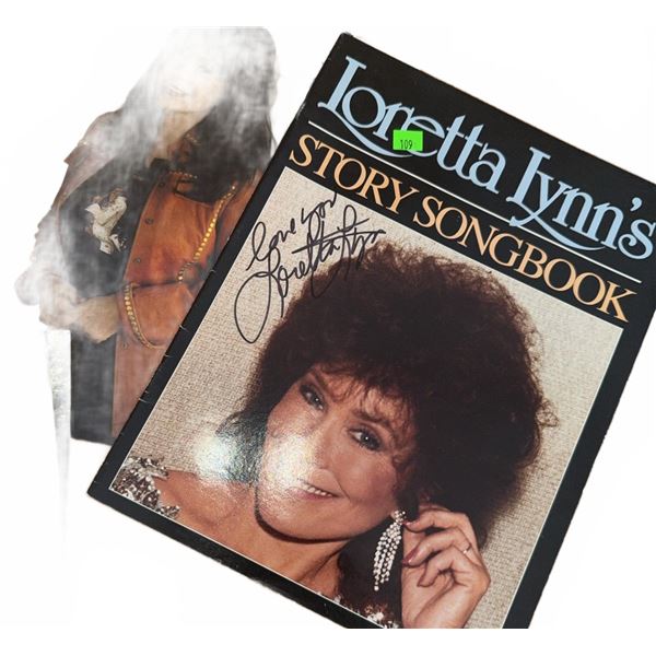 Loretta Lynn Memorabilia Lot with Signed Songbook and Ephemera
