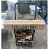 Image 1 : Folding Shopping Cart With Assorted Blankets And LED Light Bar