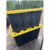 Image 2 : Three-Piece Plastic Storage Totes with Lids