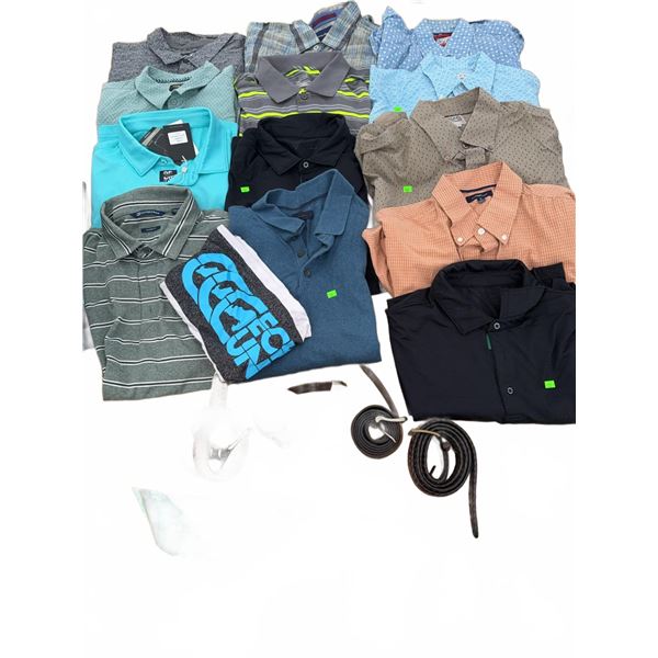 Men's Polo Shirts, Button-Down Shirts, and Belts