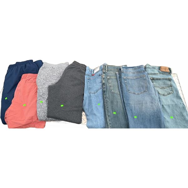 Men's Jeans, Sweatpants, Shorts and Travel Bag