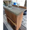 Image 3 : Wood Mini Bar w/ 3 Drawers & 2 Black Bar Stools